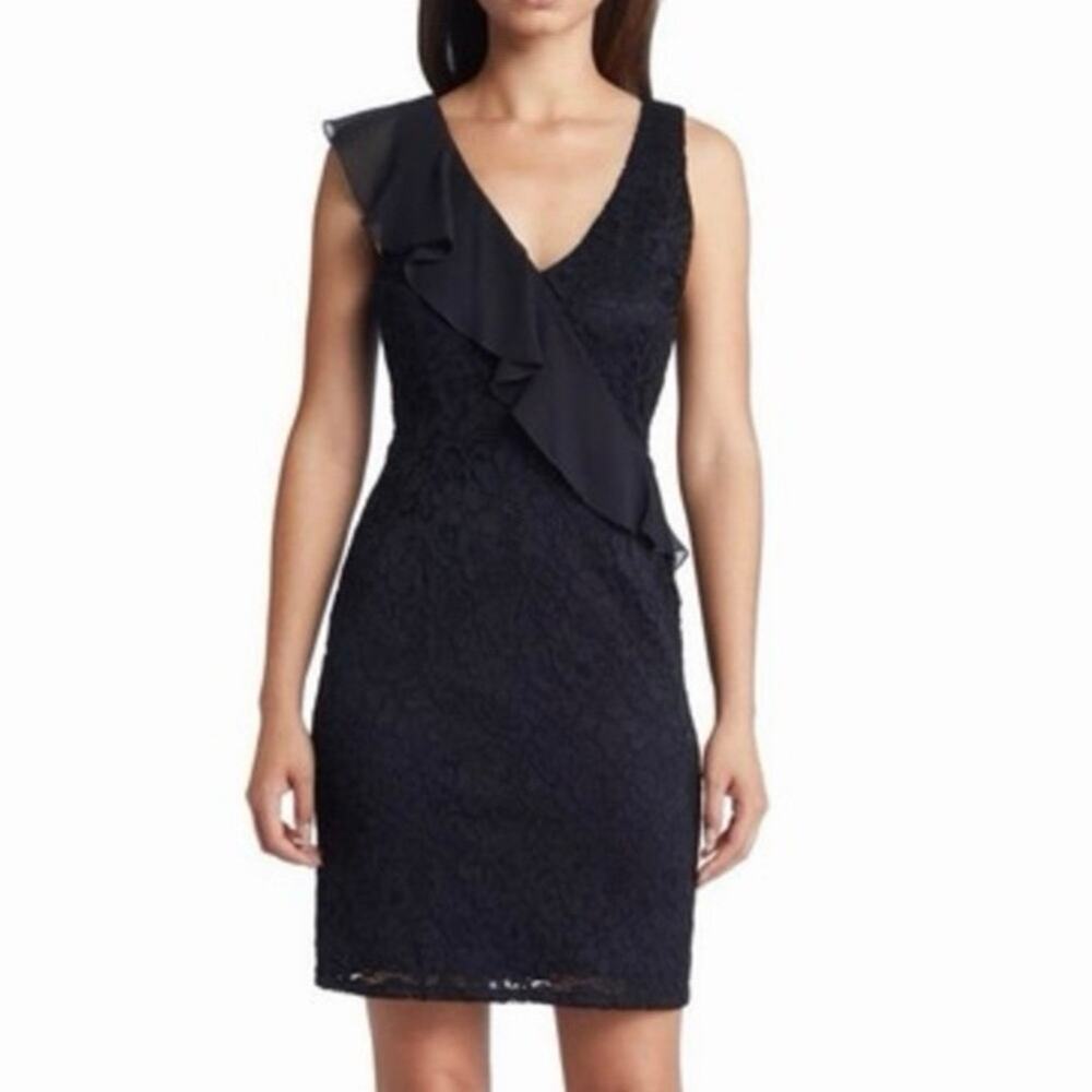 Sam Edelman Black Sleeveless Lace Knee Length Sheath Dress - Size 10, NWT